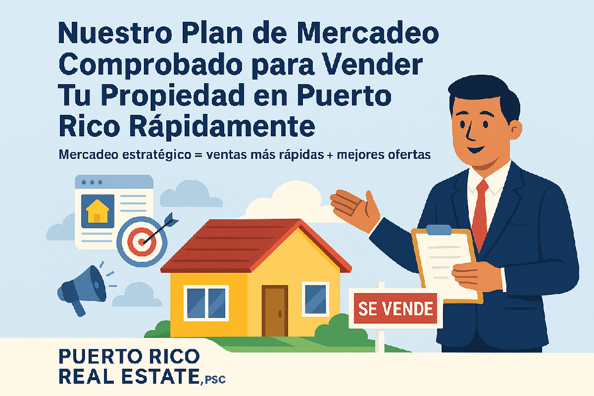 Nuestro Plan de Mercadeo Comprobado para Vender tu Propiedad en Puerto Rico Rápidamente